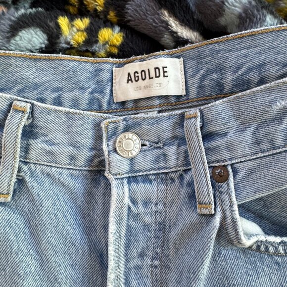 Agolde Riley Crop High Rise Straight Jeans - Picture 10 of 13